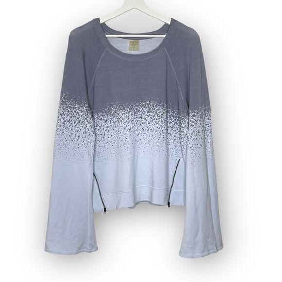 Calia By Carrie Underwood Grey Blue Purple Ombre Bell Sleeve Sweatshirt Large - Picture 1 of 9